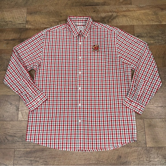 Cutter & Buck University of Maryland Button Up Men’s Dress Shirt - Picture 2 of 15